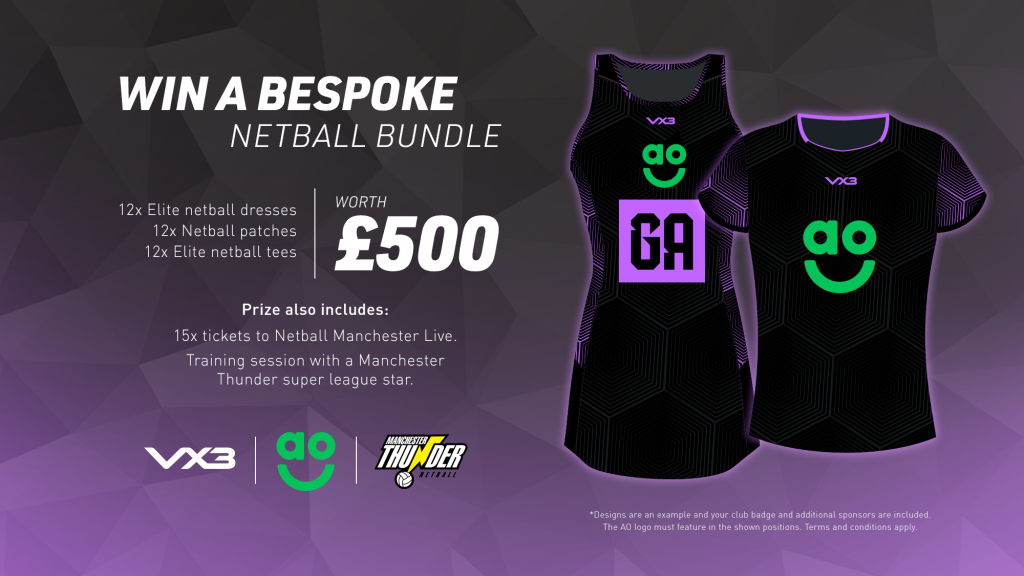 Netball Design Bundle WIN A Bespoke Netball Bundle From VX3 Worth Over £500 Plus Other ...